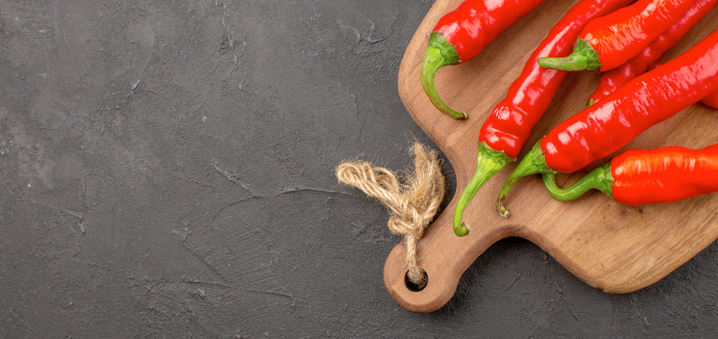 Red pepper powder that
delivers both great taste
and health benefits